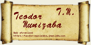 Teodor Munižaba vizit kartica